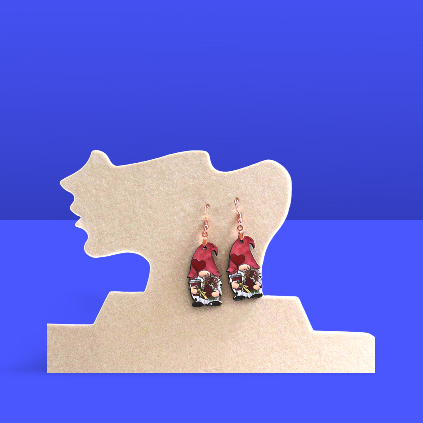 Gnome Shaped Sublimated Earring