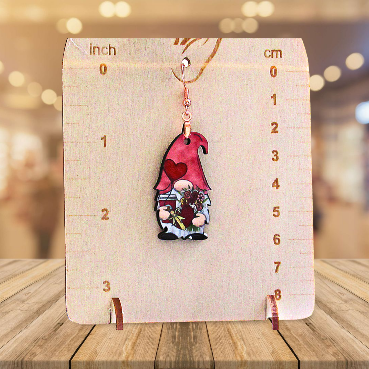Gnome Shaped Sublimated Earring
