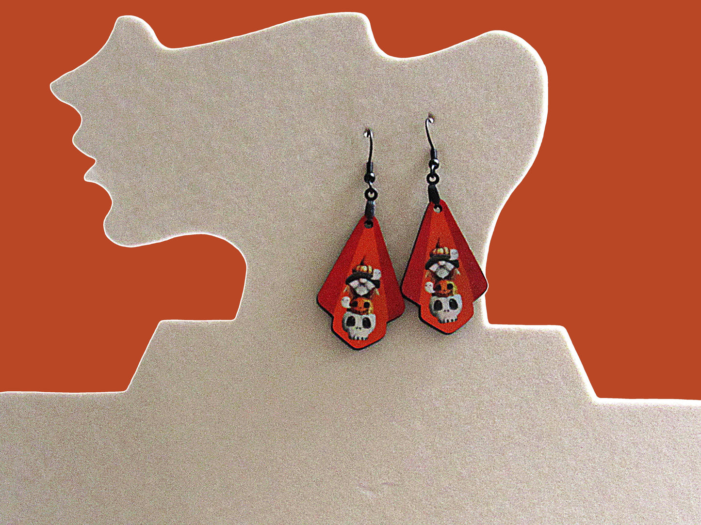 Fan Shaped Sublimated Earrings