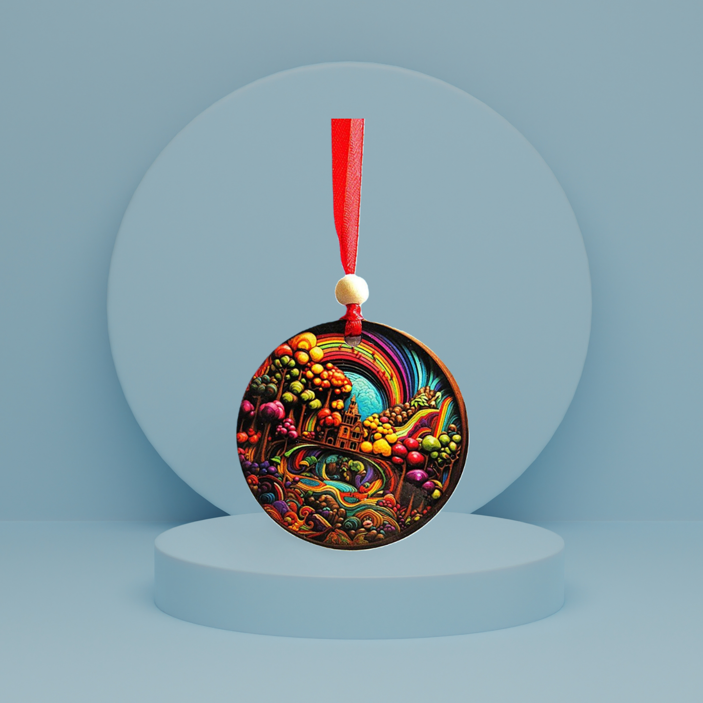 Round Shaped Sublimated Ornament