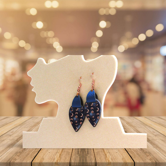 Faux Leather Teardrop Sublimated Earrings