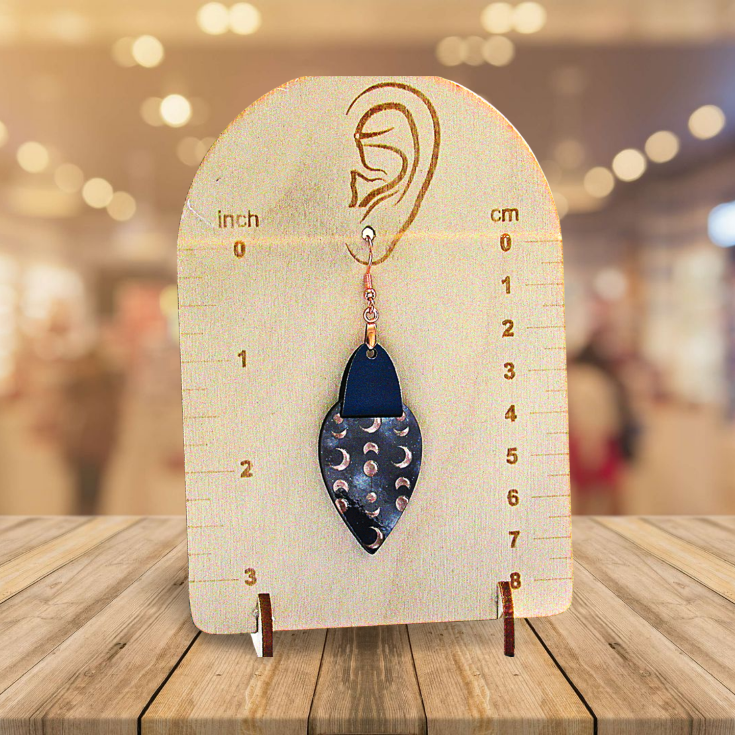 Faux Leather Teardrop Sublimated Earrings