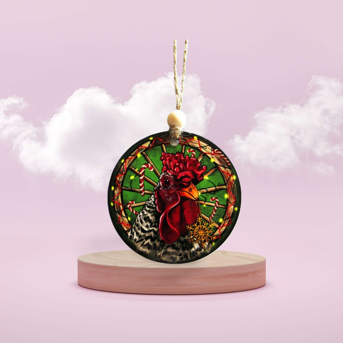 Round Shaped Sublimated Ornament