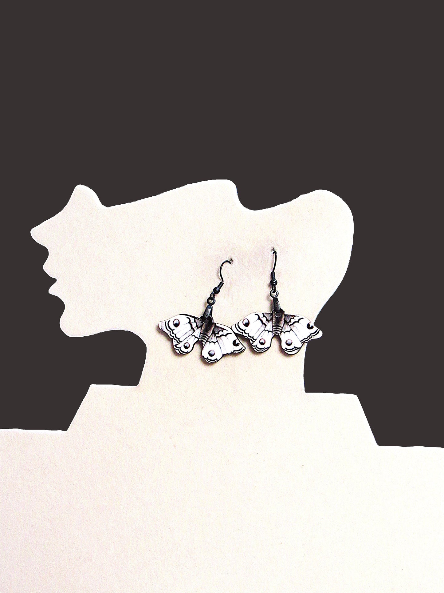 Moth Shaped Sublimated Earring 1 inch