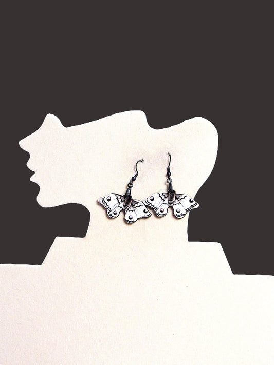 Moth Shaped Sublimated Earring 1 inch