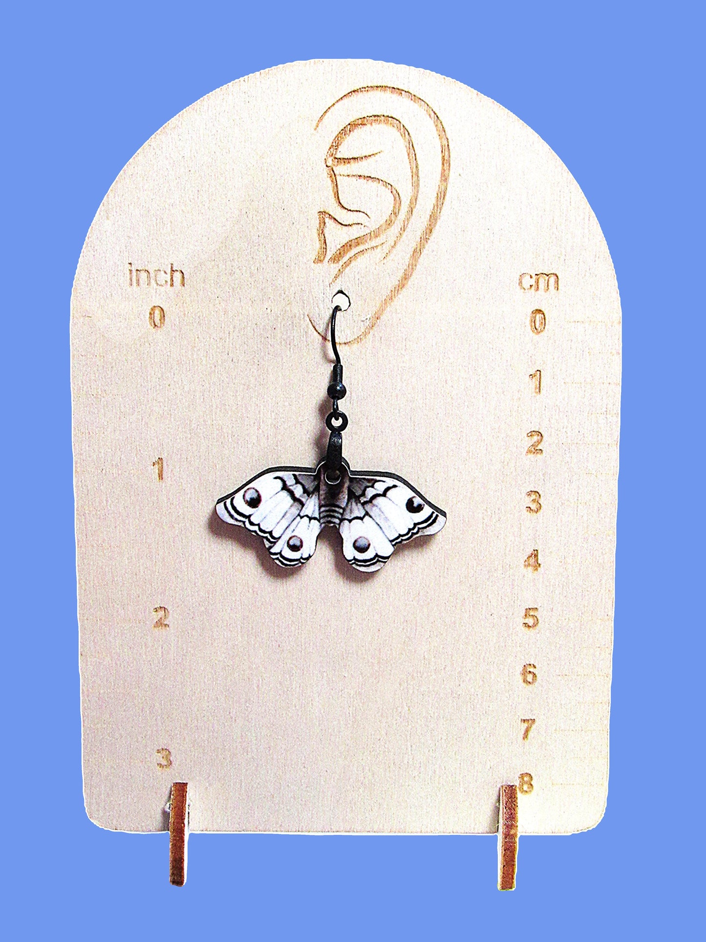 Moth Shaped Sublimated Earring 1 inch