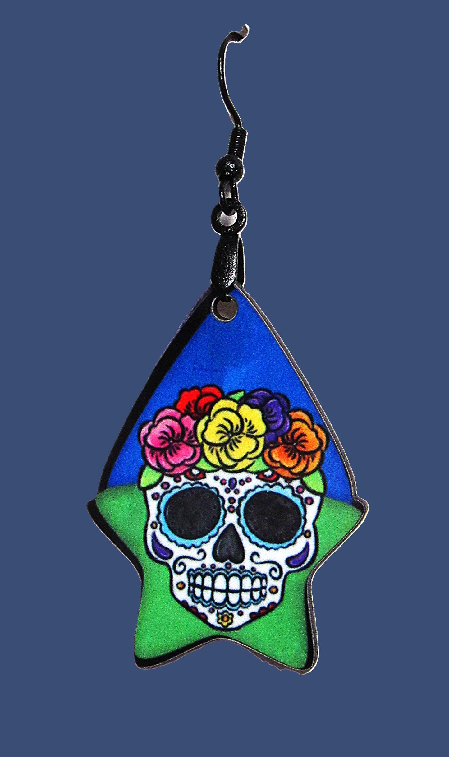 Teardrop Star Shaped Sublimated Earrings