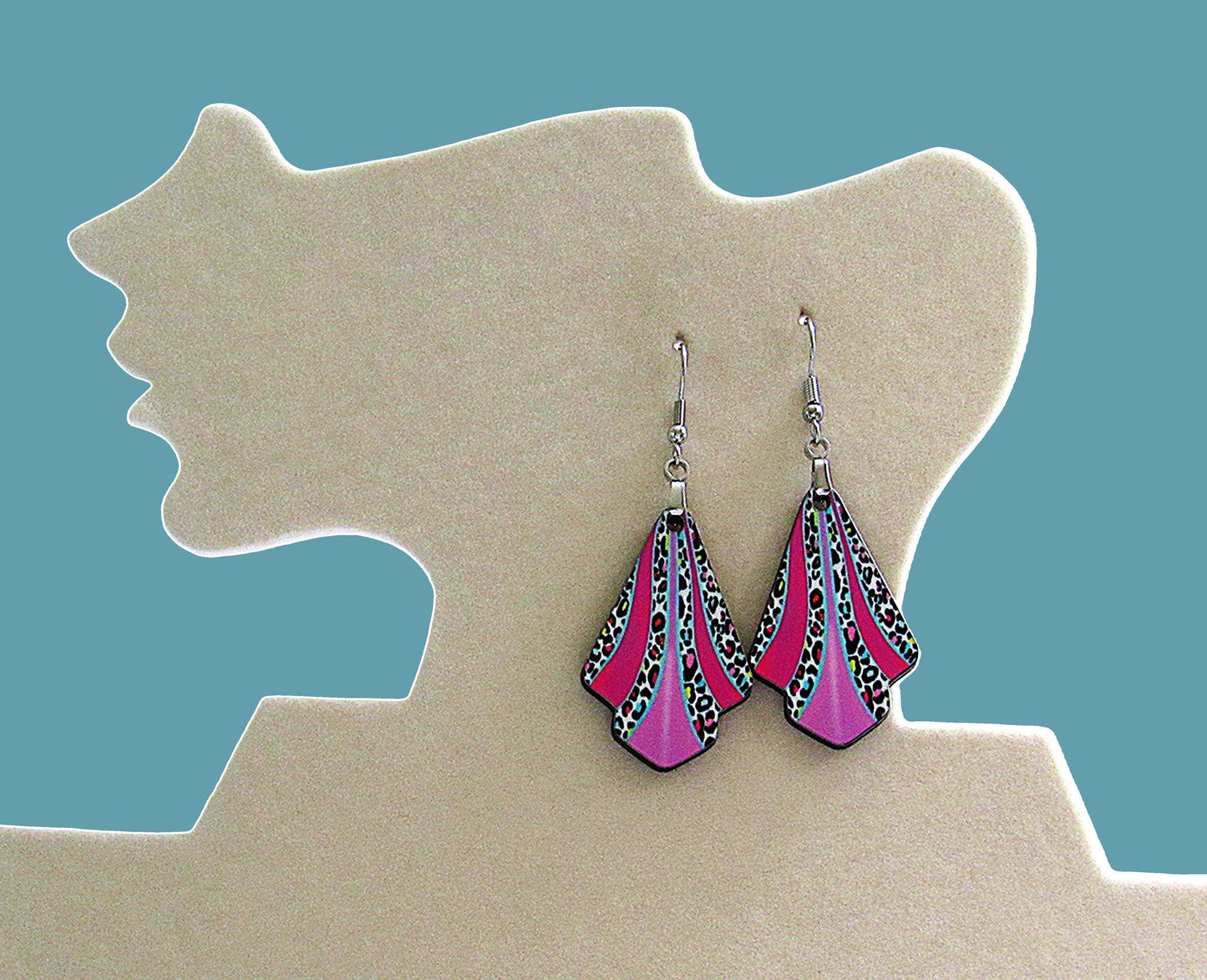 Fan Shaped Sublimated Earrings