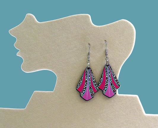 Fan Shaped Sublimated Earrings