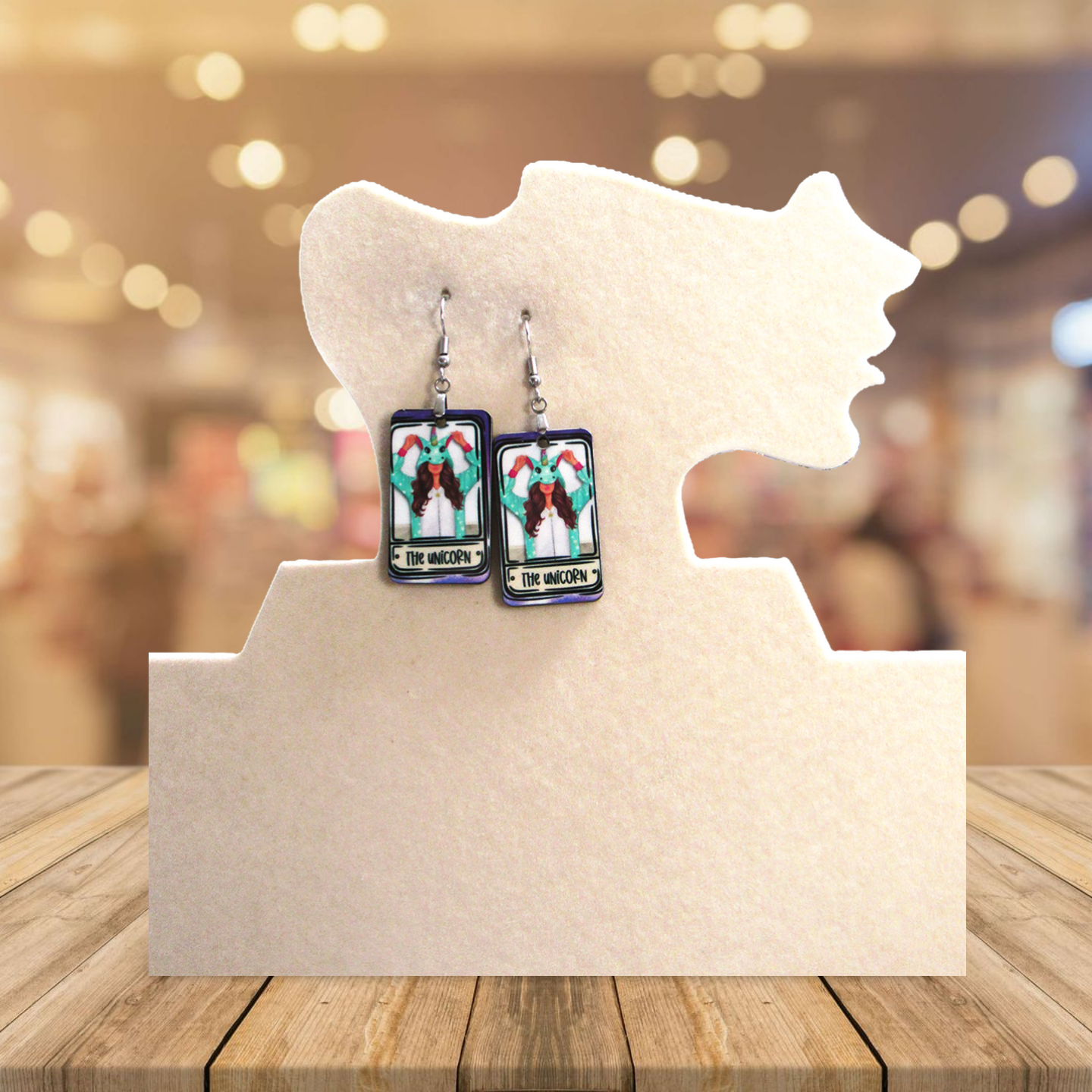 Tarot Card Shaped Sublimated Earrings