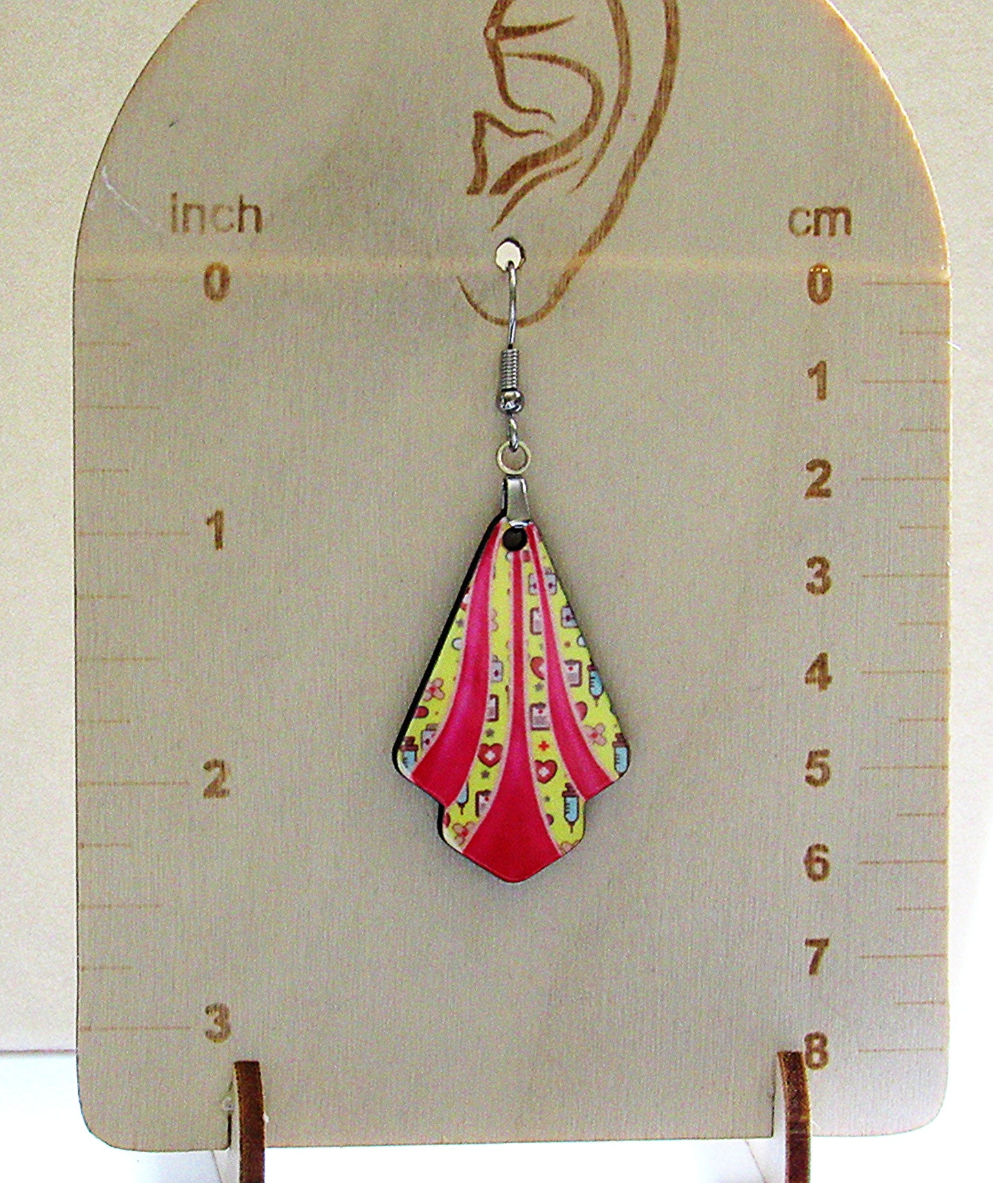Fan Shaped Sublimated Earrings