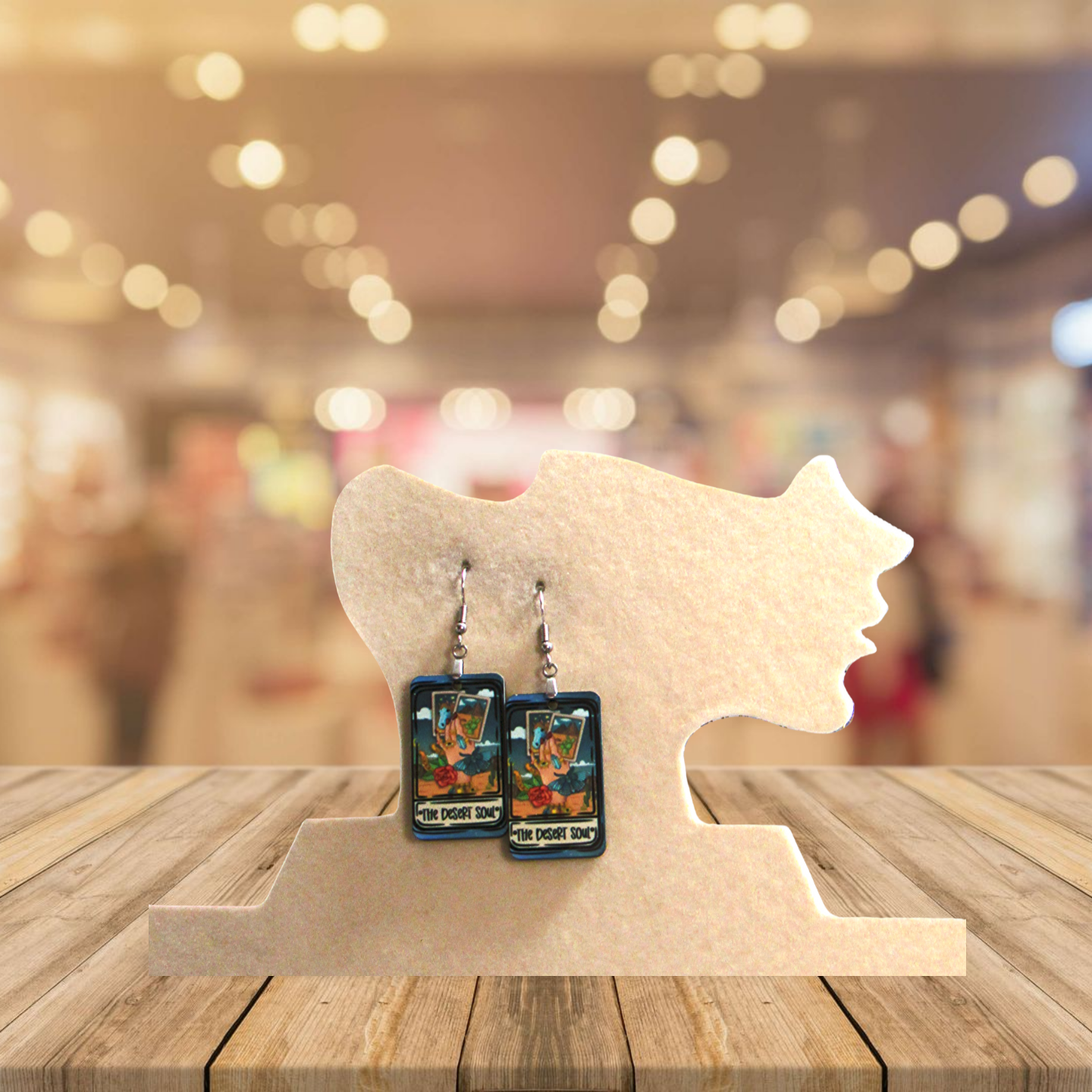 Tarot Card Shaped Sublimated Earrings