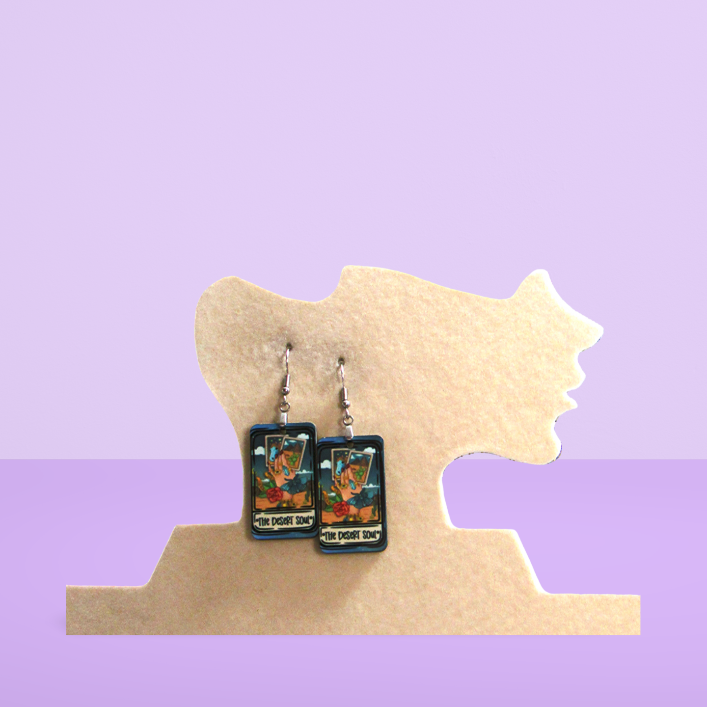 Tarot Card Shaped Sublimated Earrings