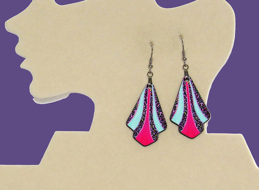 Fan Shaped Sublimated Earrings