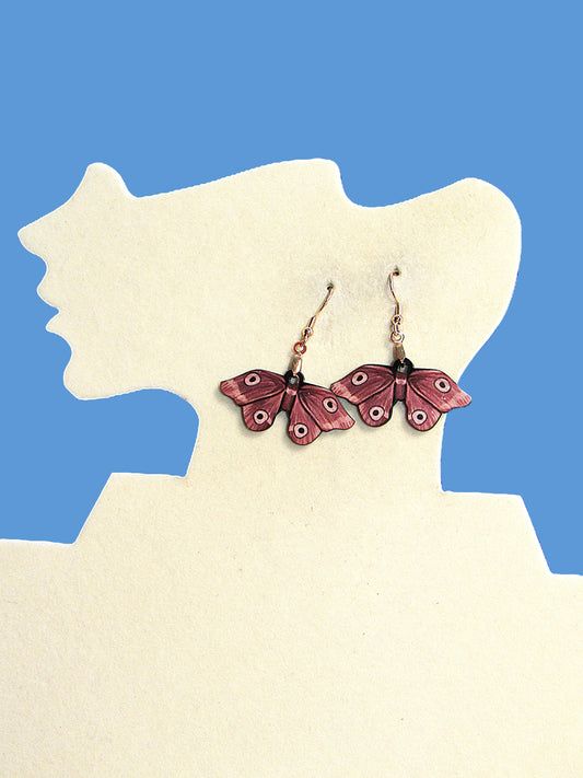 Moth Shaped Sublimated Earring 1.5 inch