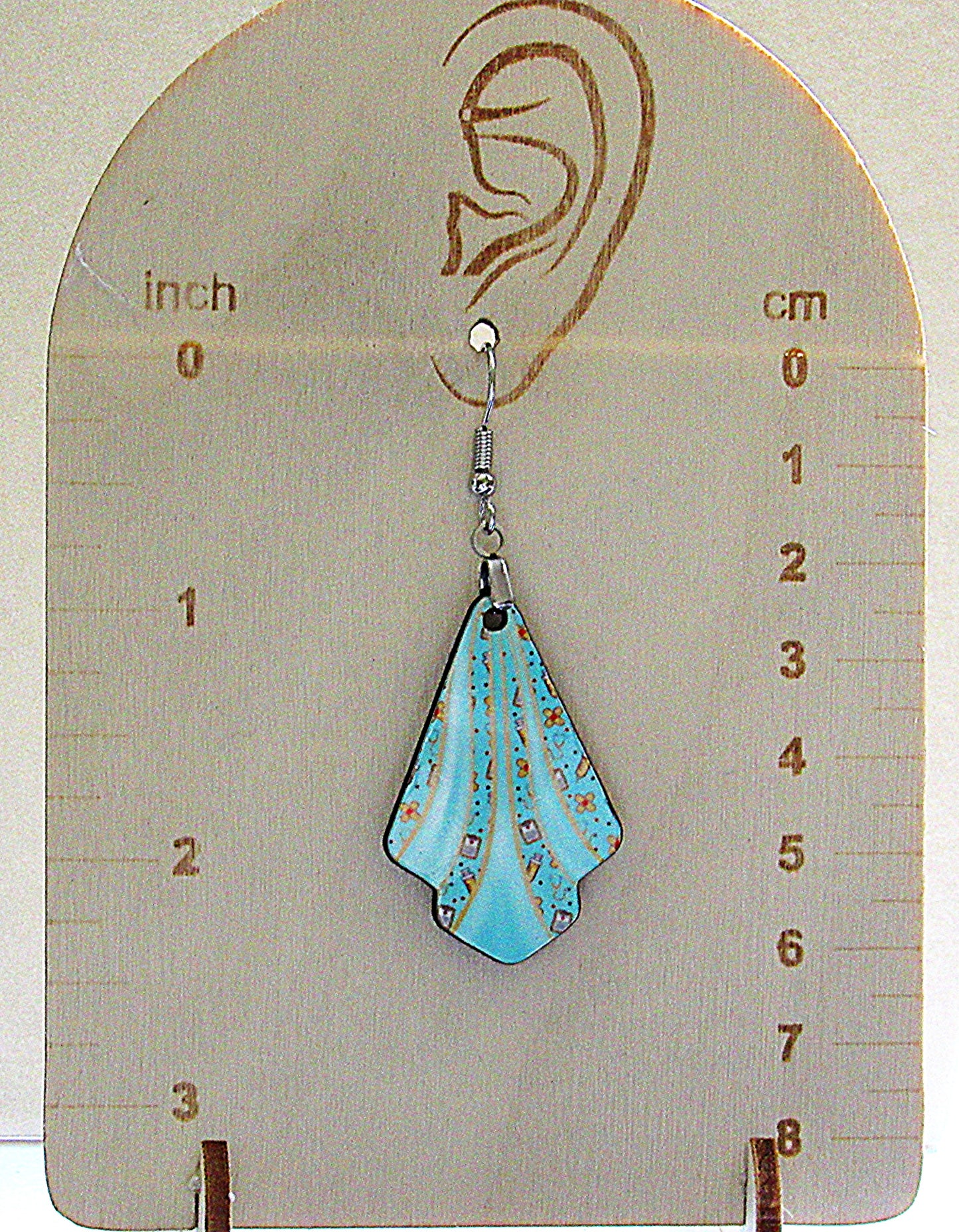 Fan Shaped Sublimated Earrings