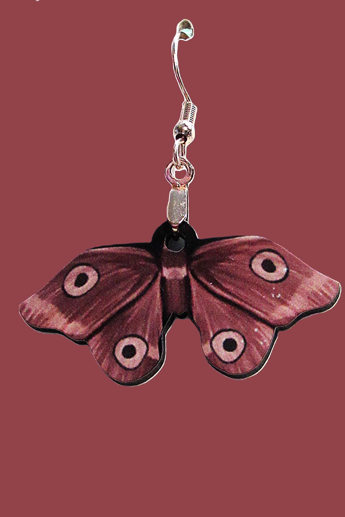 Moth Shaped Sublimated Earring 1.5 inch