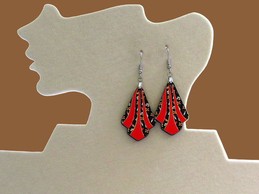 Fan Shaped Sublimated Earrings