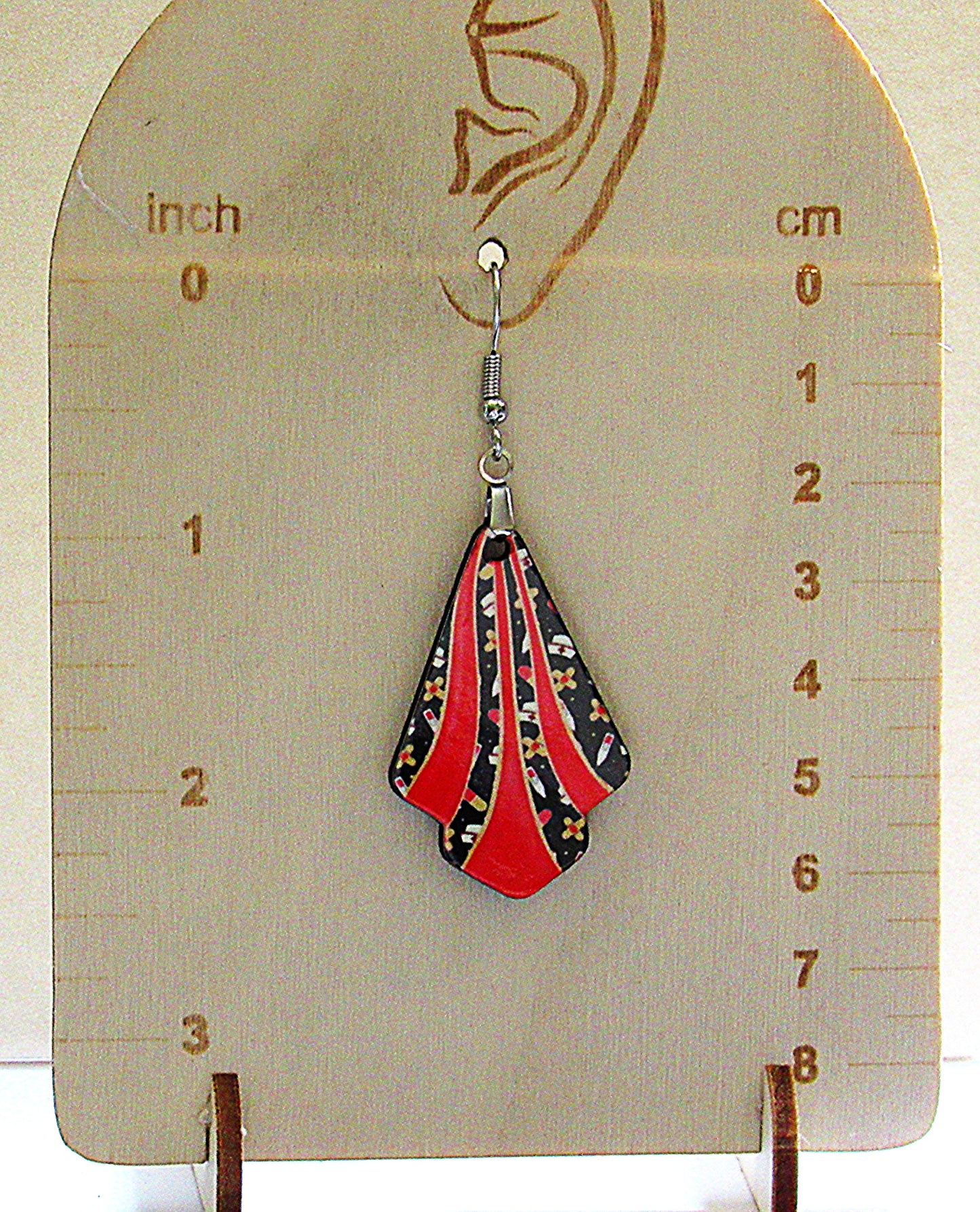 Fan Shaped Sublimated Earrings