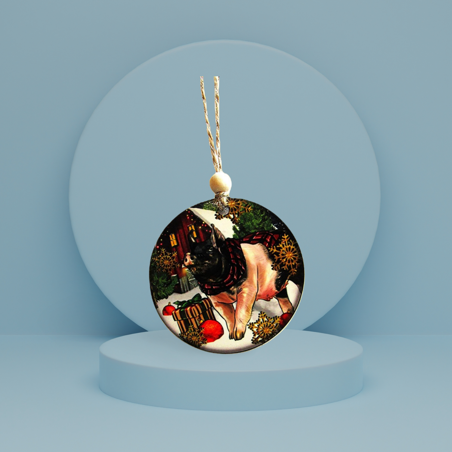 Round Shaped Sublimated Ornament