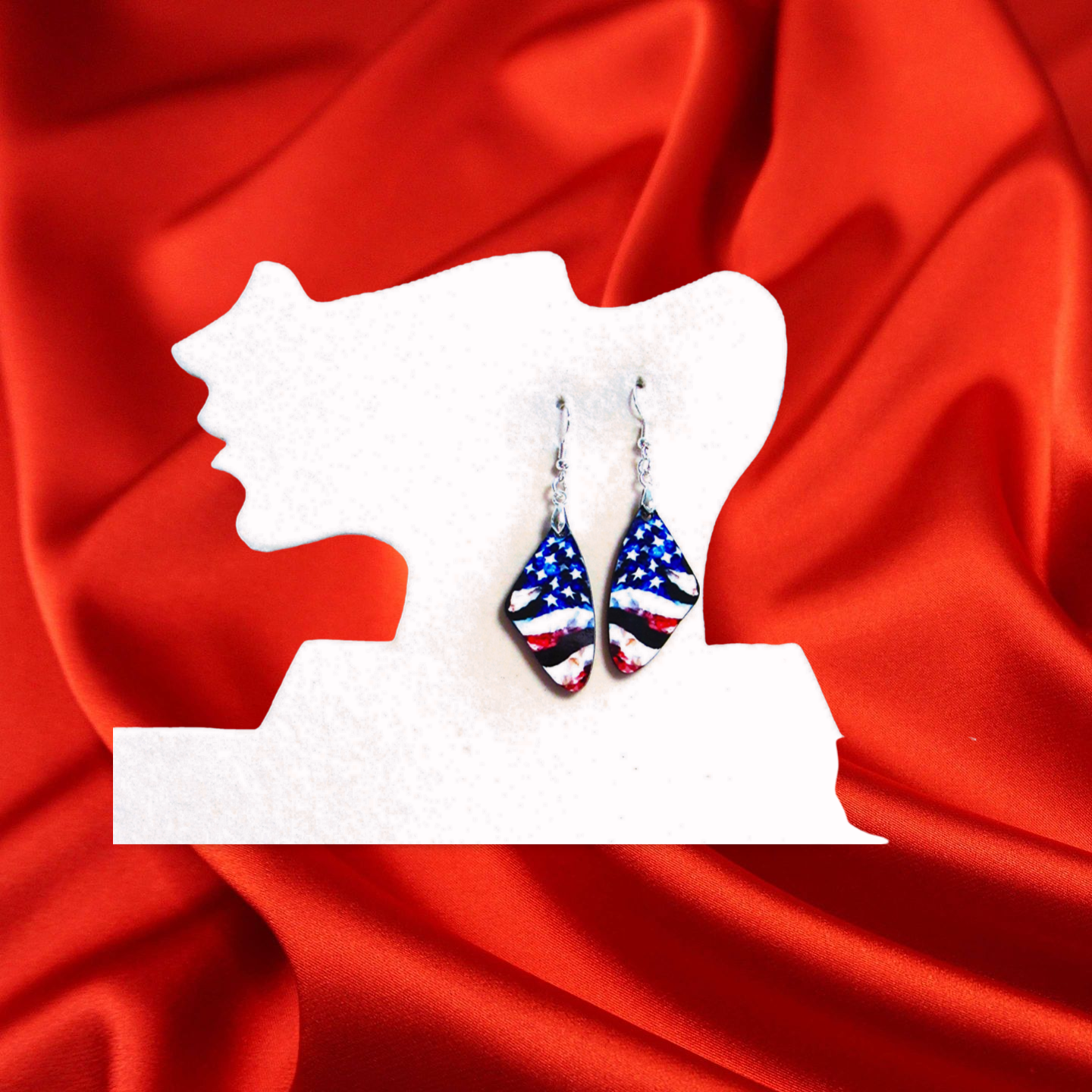 Wing Shaped Sublimated Earring 1.5 inch
