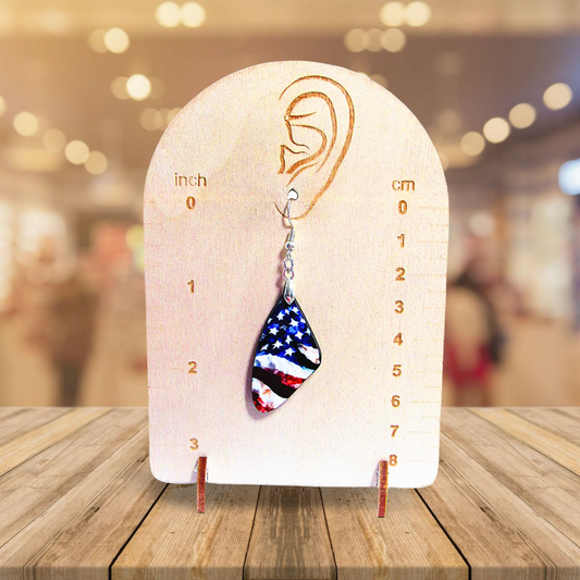 Wing Shaped Sublimated Earring 1.5 inch