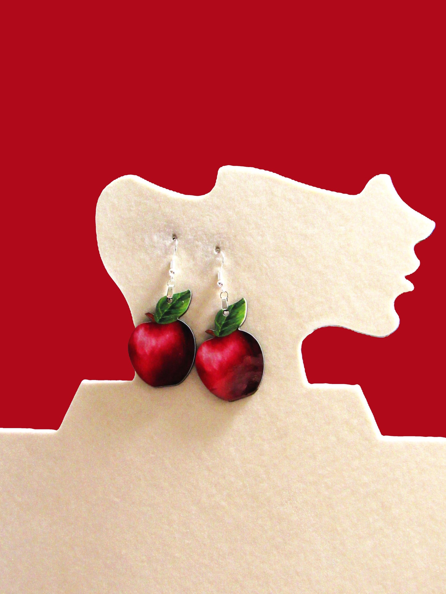 Apple Shaped Sublimated Earring