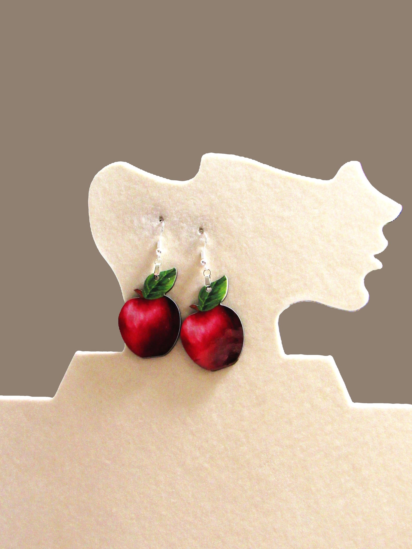 Apple Shaped Sublimated Earring