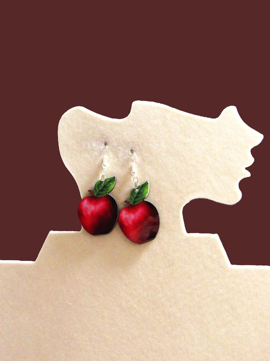Apple Shaped Sublimated Earring