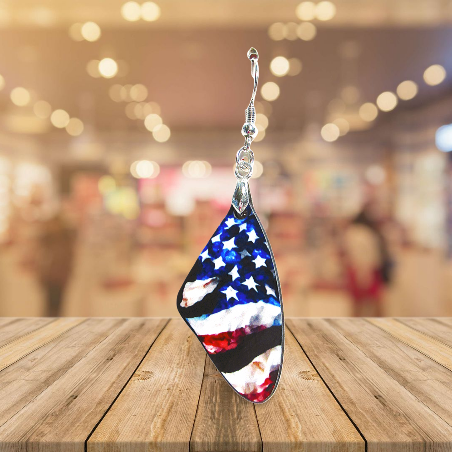 Wing Shaped Sublimated Earring 1.5 inch