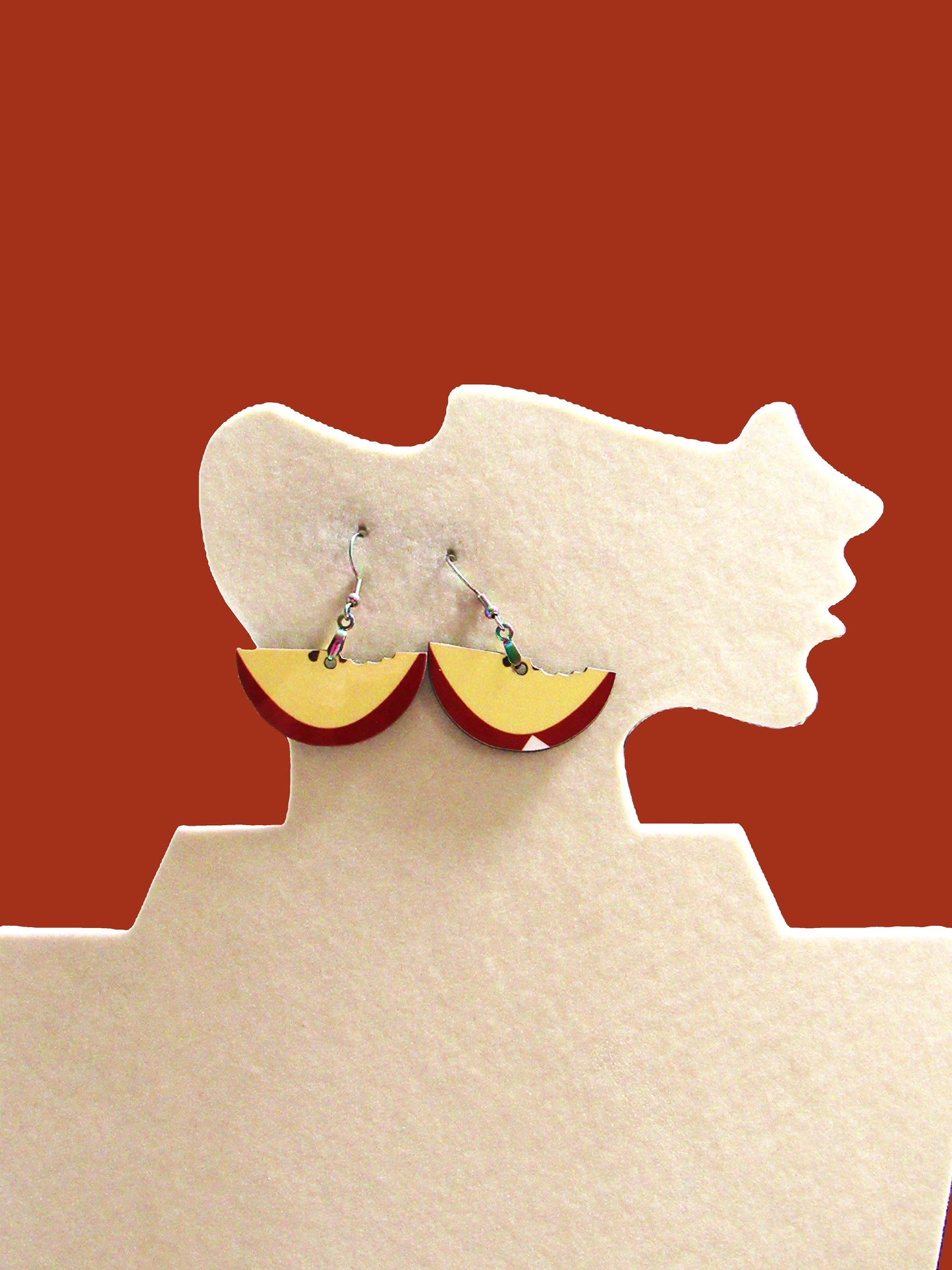 Fruit Wedge Shaped Sublimated Earrings 1.5 inch