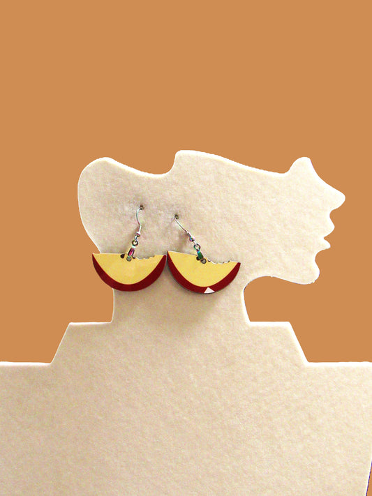 MDF-Fruit Wedge Shaped Sublimated Earrings 1.5 inch