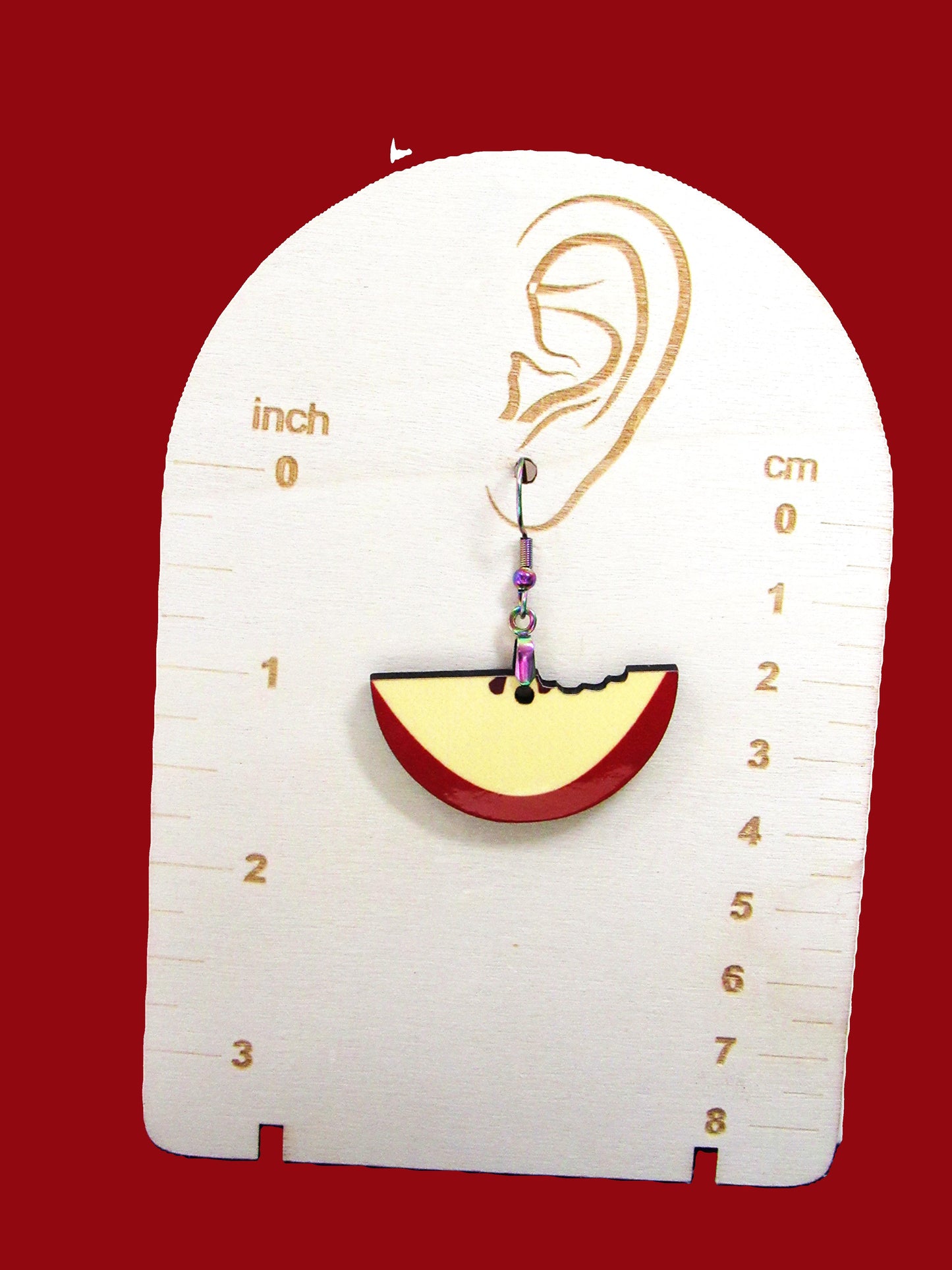 Fruit Wedge Shaped Sublimated Earrings 1.5 inch