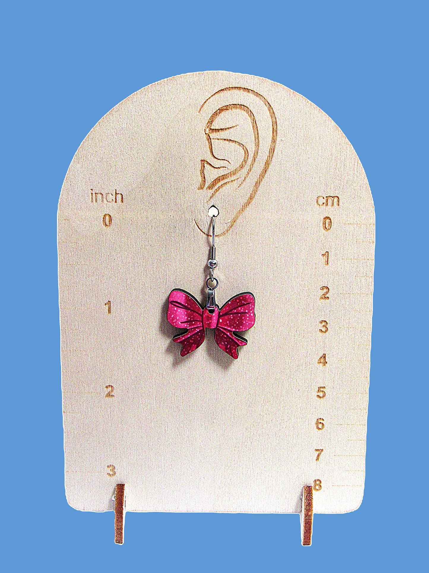Bow Shaped Sublimated Earrings 1 inch