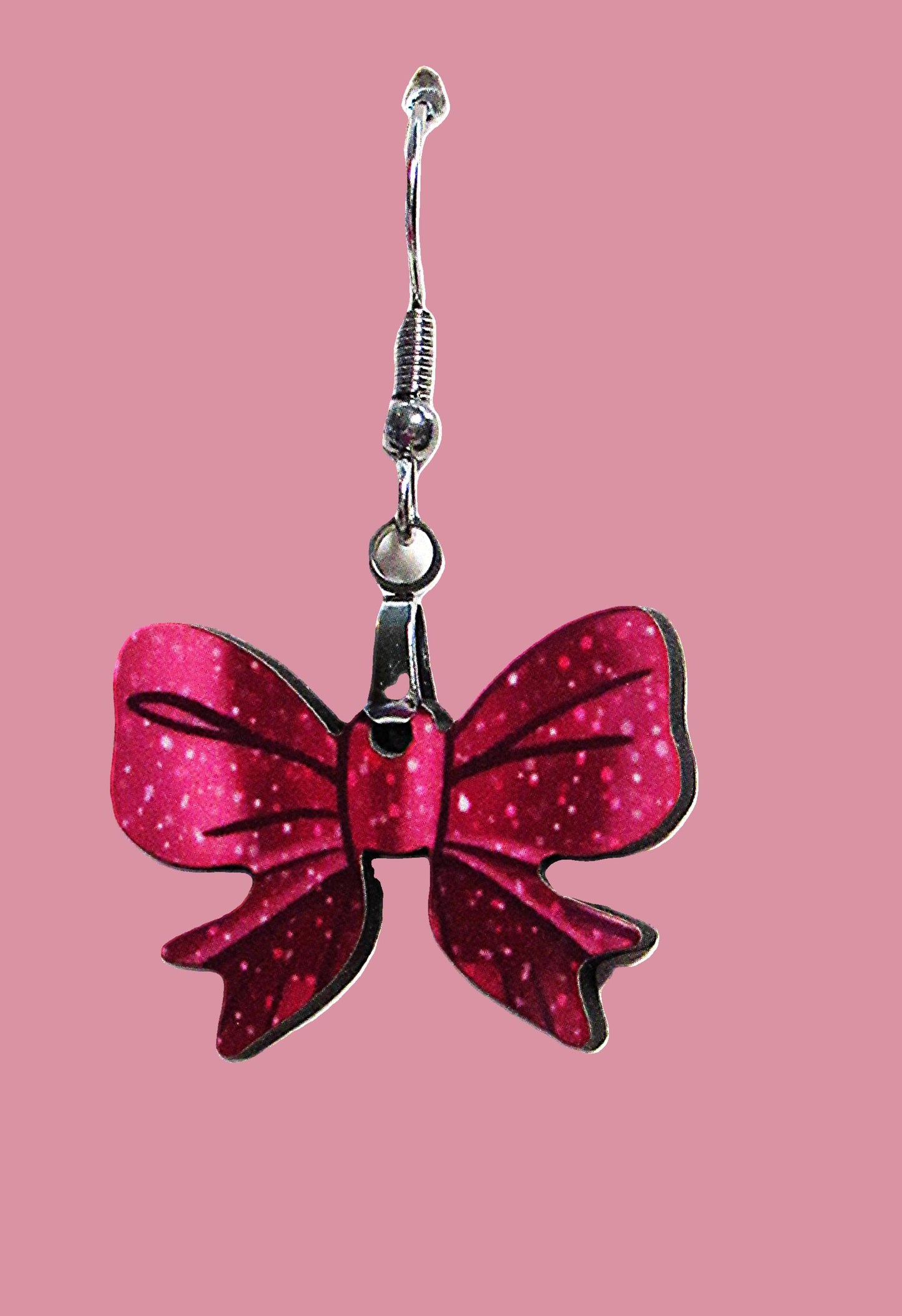Bow Shaped Sublimated Earrings 1 inch