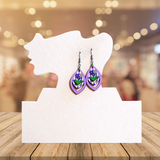 Open Teardrop Shaped Sublimated Earrings 1.5 inch