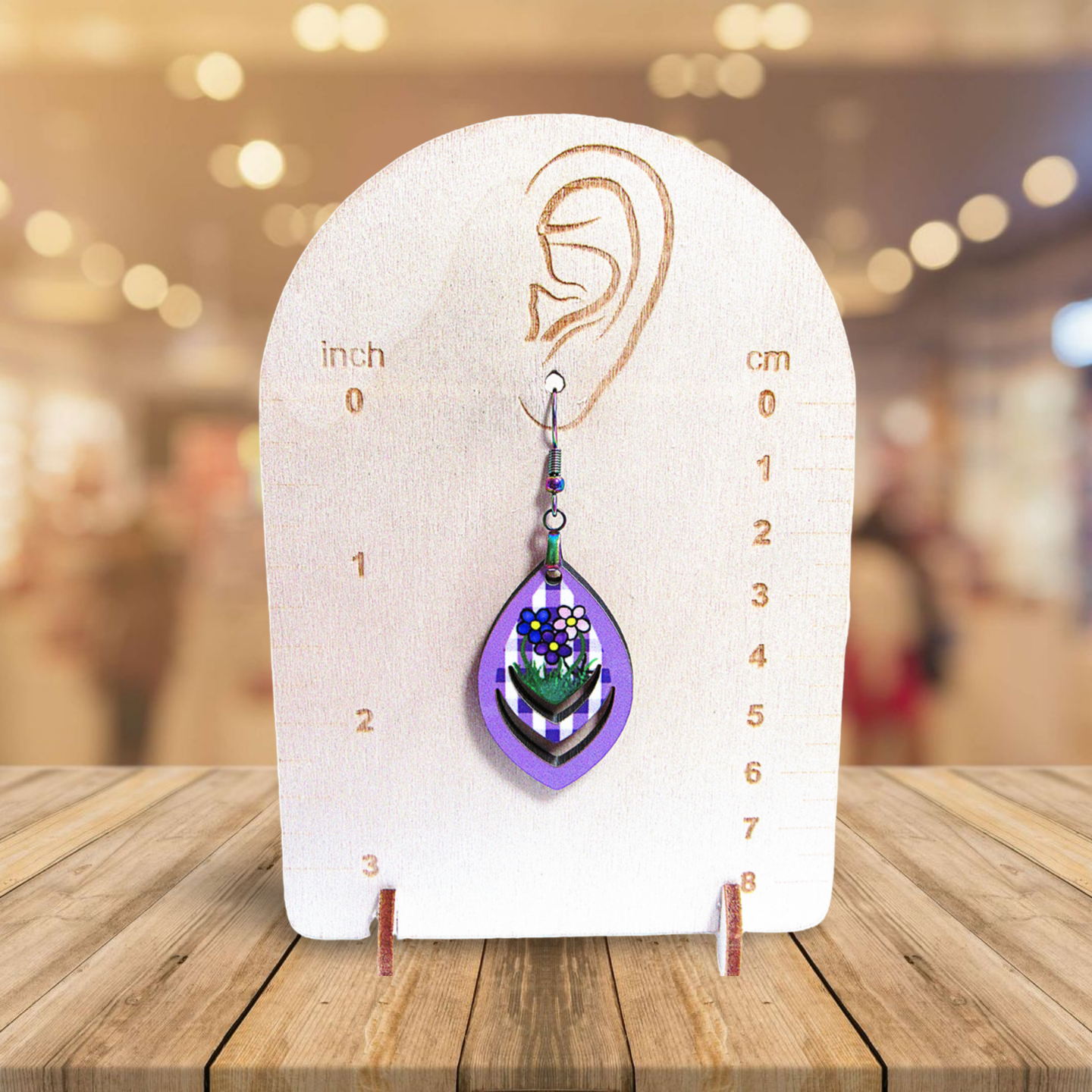 Open Teardrop Shaped Sublimated Earrings 1.5 inch