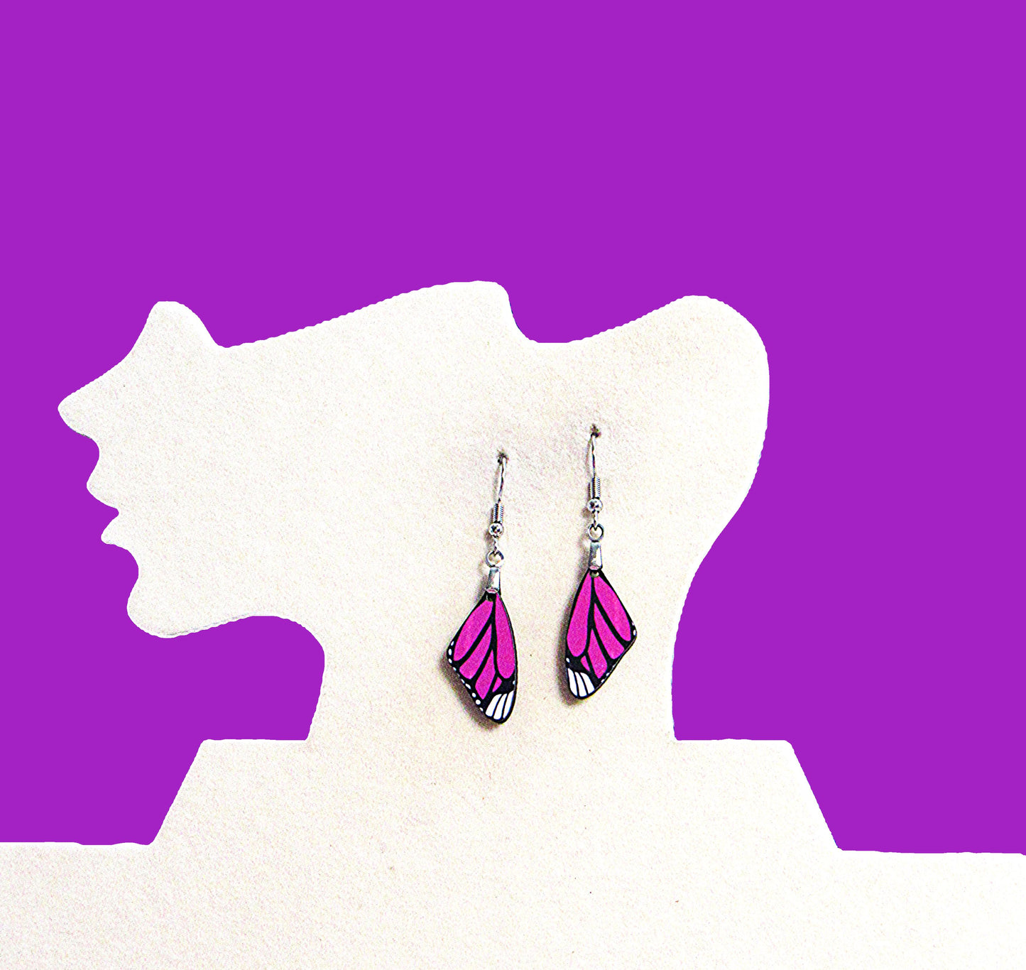 Wing Shaped Sublimated Earring