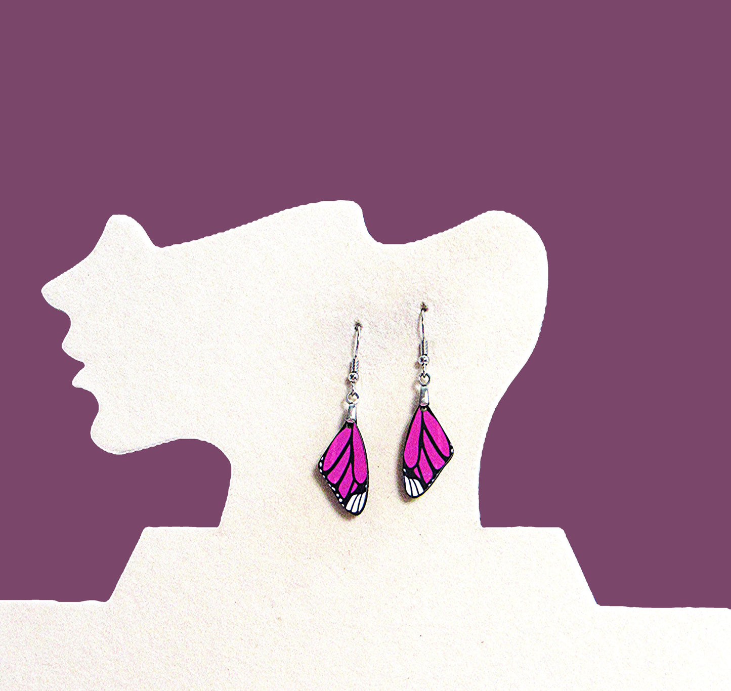 Wing Shaped Sublimated Earring