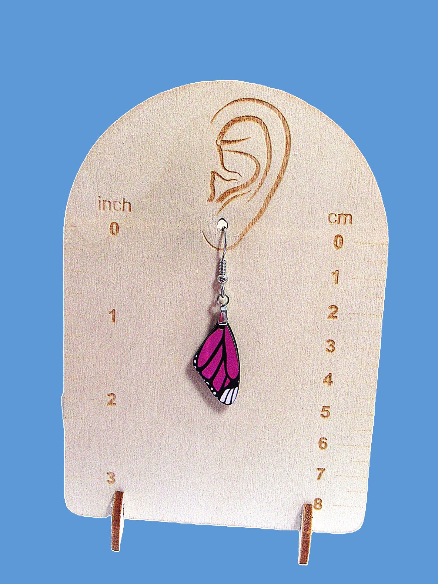 Wing Shaped Sublimated Earring