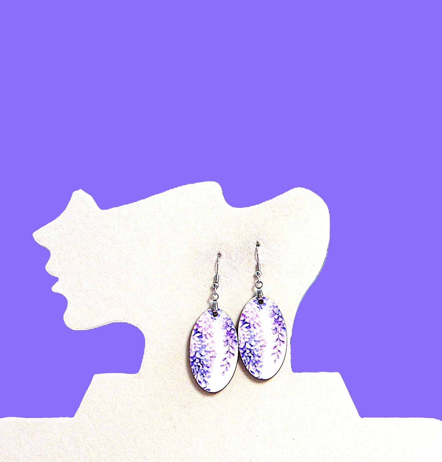 Oval Shaped Sublimated Earrings