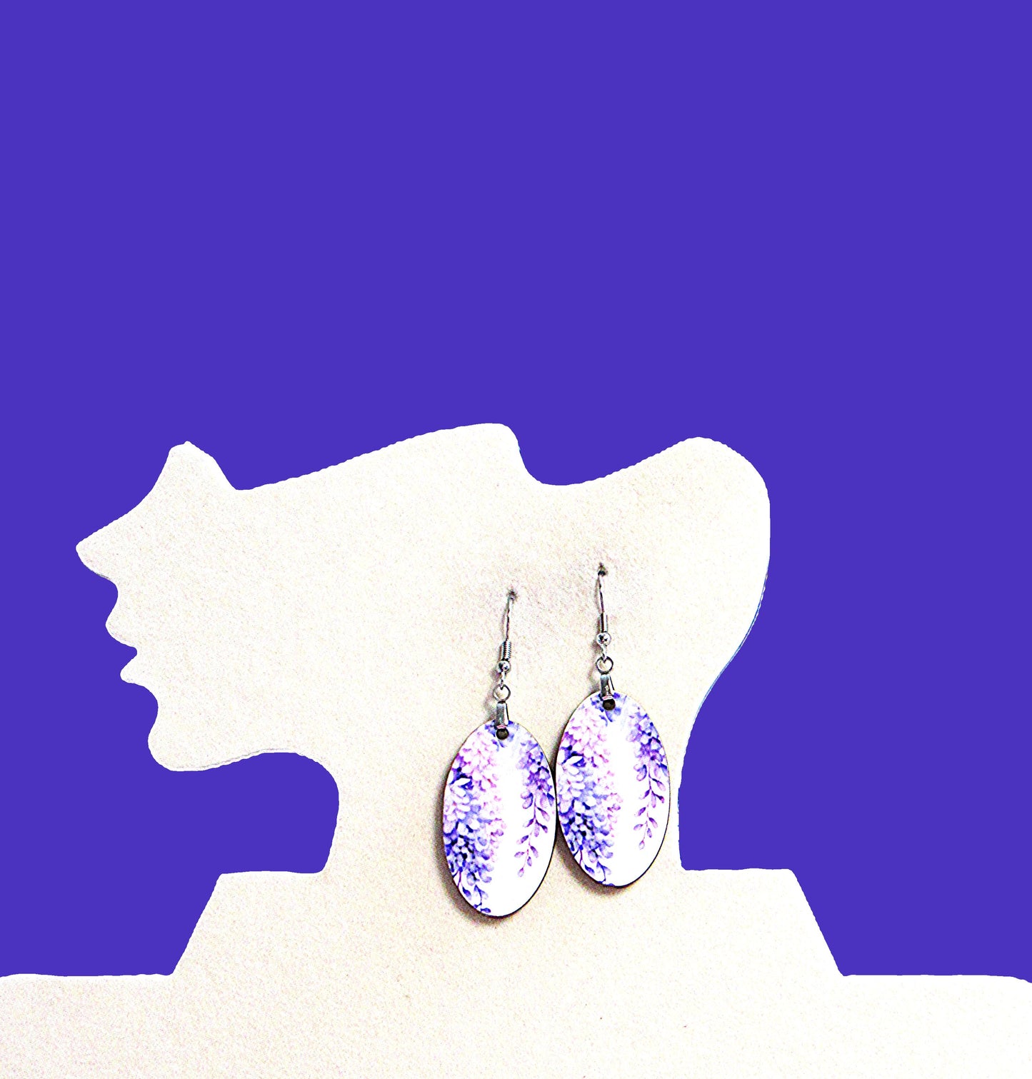 Oval Shaped Sublimated Earrings