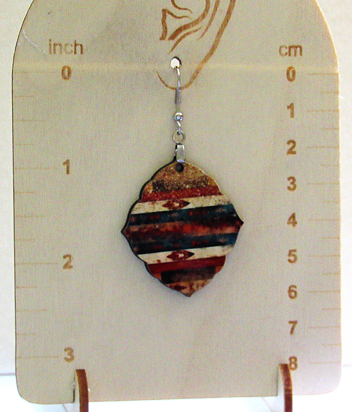 Fancy Diamond Shaped Sublimated Earring