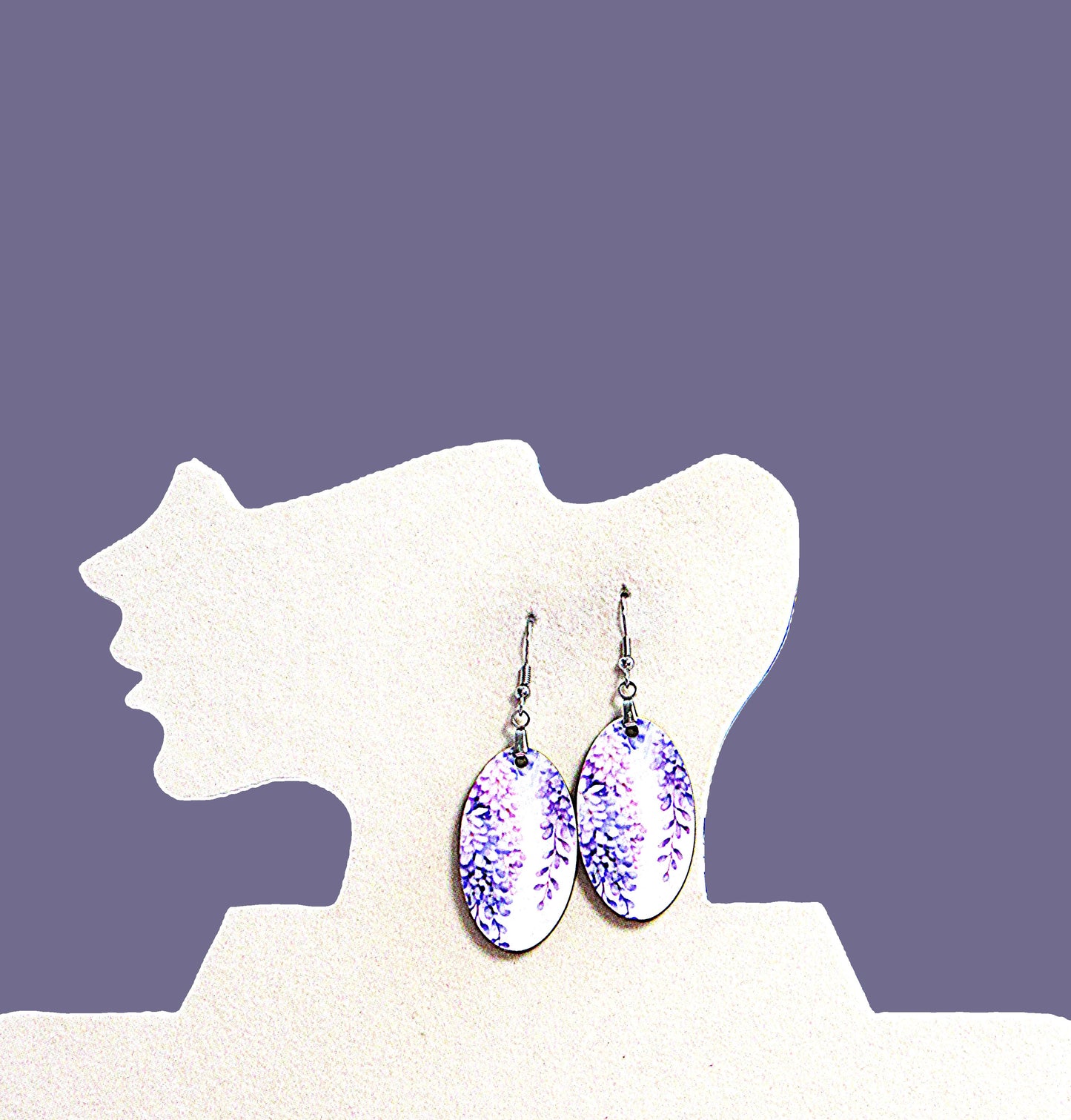Oval Shaped Sublimated Earrings