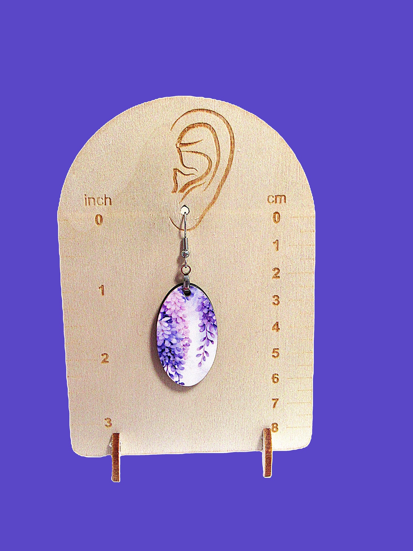 Oval Shaped Sublimated Earrings