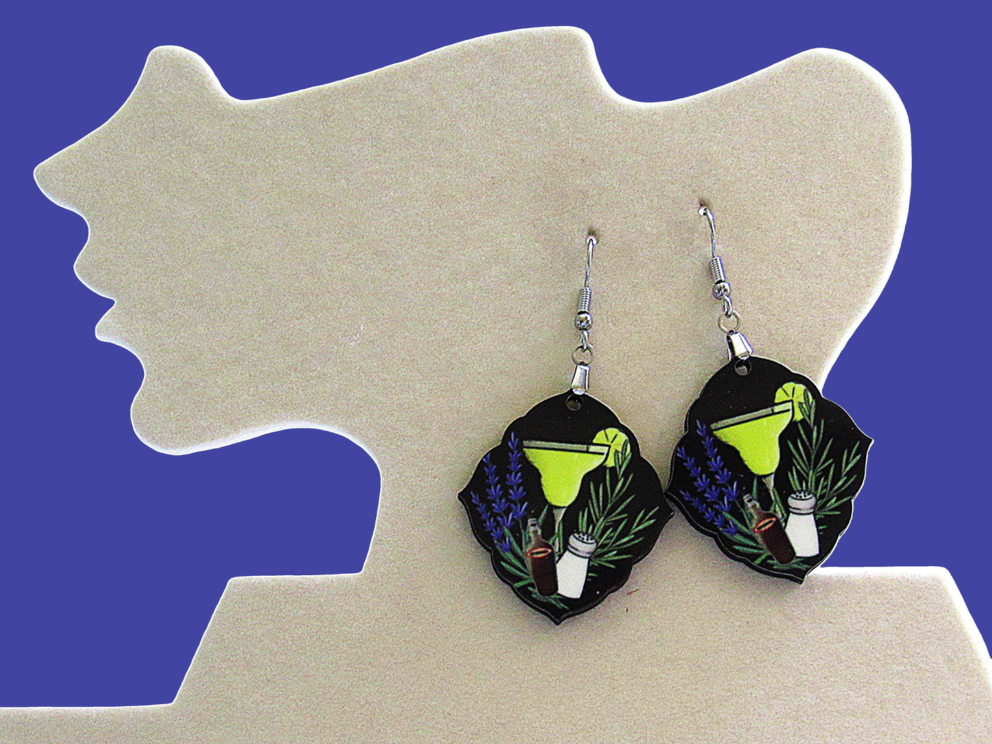 Fancy Diamond Shaped Sublimated Earring