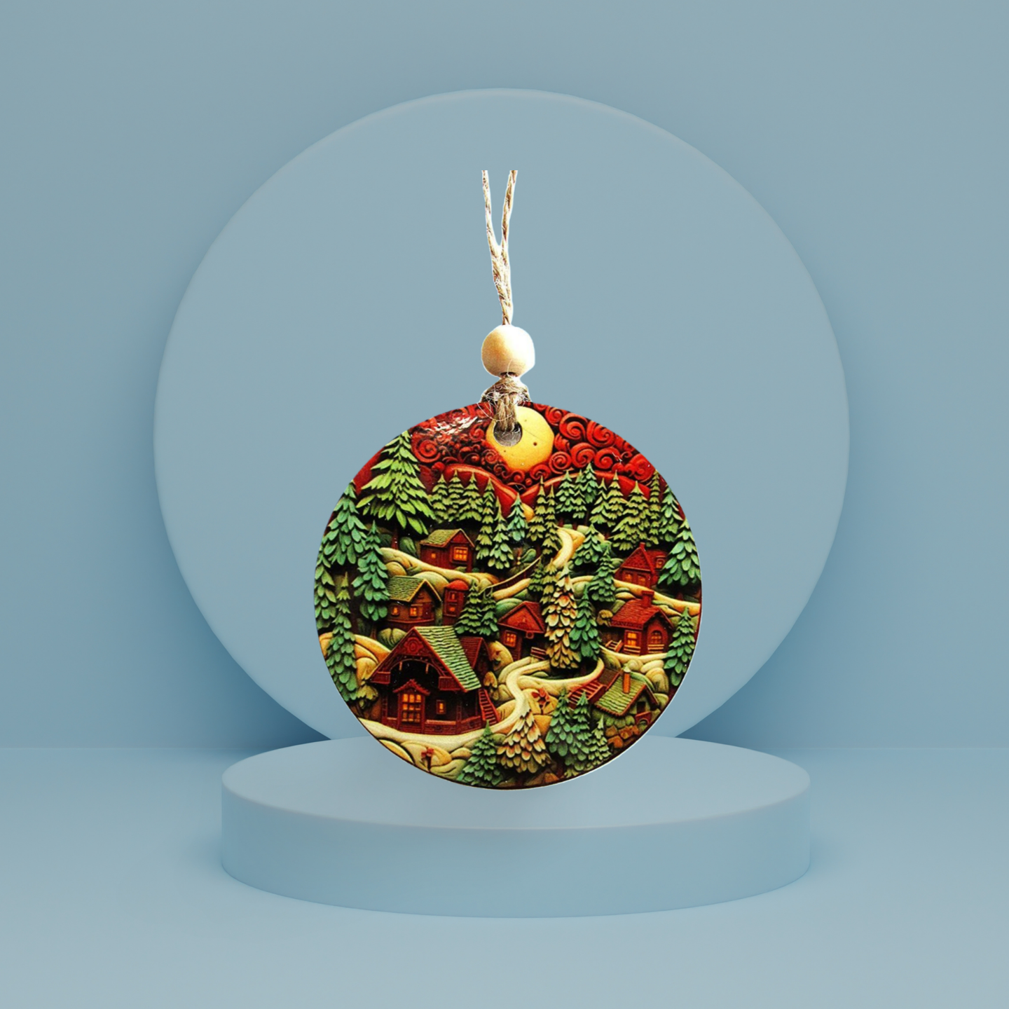 Round Shaped Sublimated Ornament