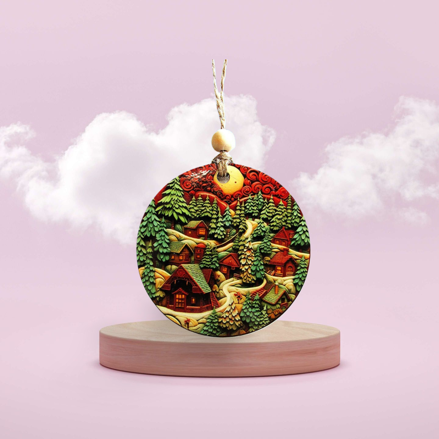 Round Shaped Sublimated Ornament