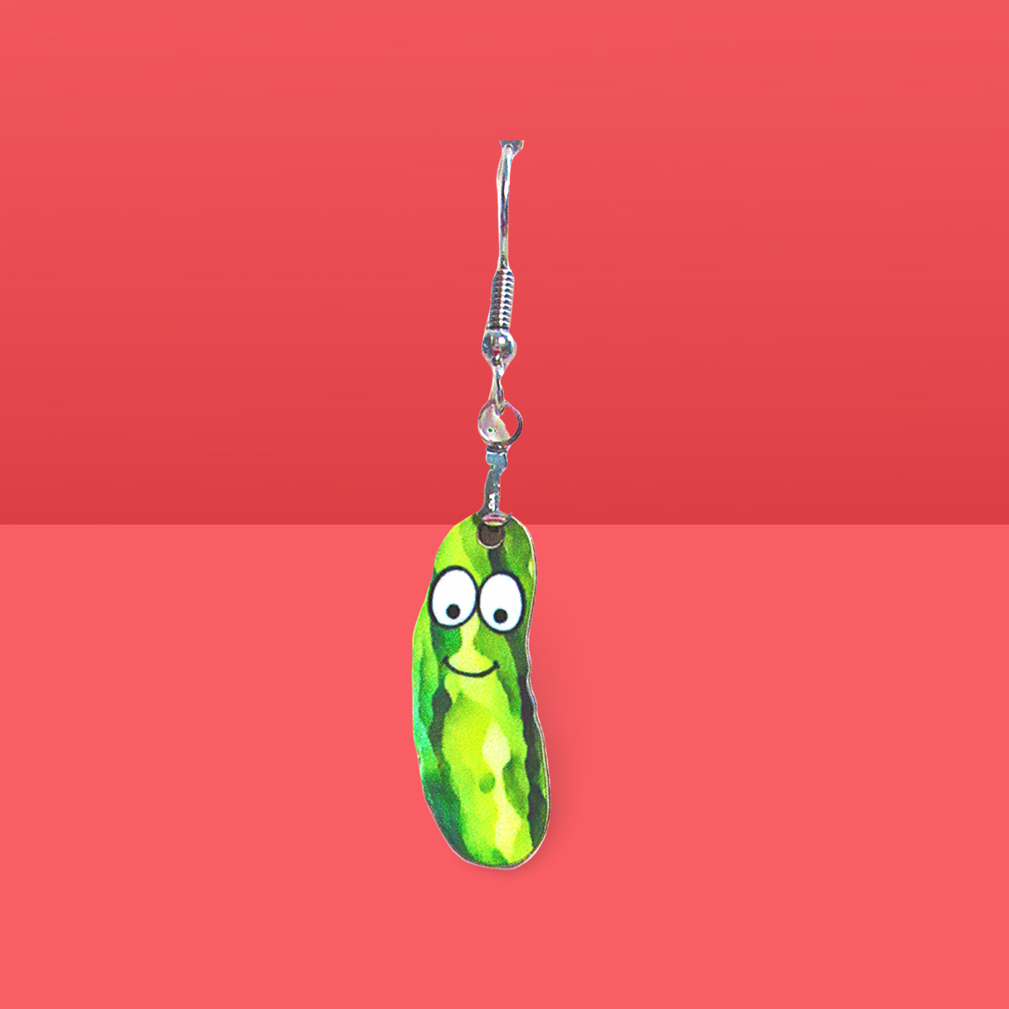 Pickle Shaped Sublimated Earrings 1 inch
