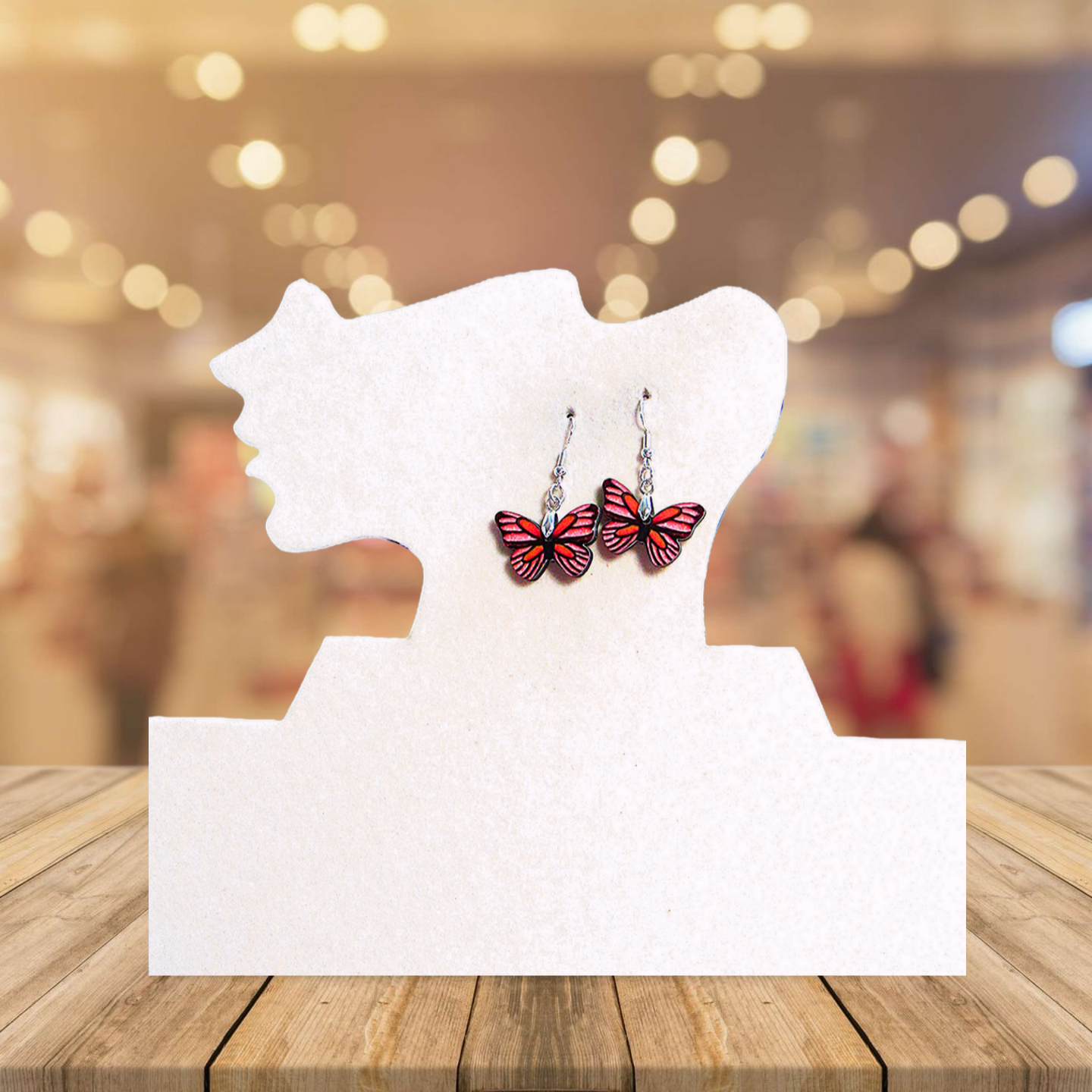 MDF-Open Butterfly Shaped Sublimated Earrings 1 inch